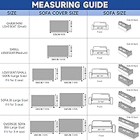 Vista 2 de VClife - Funda para sofá de 2 plazas o modular, de felpilla, antideslizante, lavable, apta para perros, protectora, con borlas, gris oscuro, 71 x