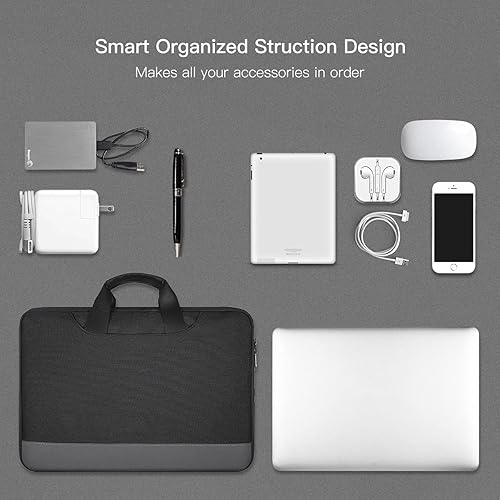 Miniatura 3 de Maletín resistente al agua con asas para computadora portátil de 11.6"-12.9" para mujer portafolio para Acer R 11 11.6 Chromebook, ASUS Chromebook