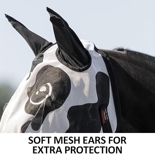 Vista 5 de Schneiders Dura-Mesh - Máscaras de diseño de caballo volante, patrones caprichosos y protección superior, tela duradera 1000D, 70% protección UV