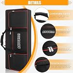 AKOZLIN 61 Key Keyboard Case Electric Piano Keyboard Bag Portable Keyboard Gig Bag 600D Oxford Cloth with Adjustable Straps and 5-Pocket for Keyboard Accessaries 103×40×13.5cm