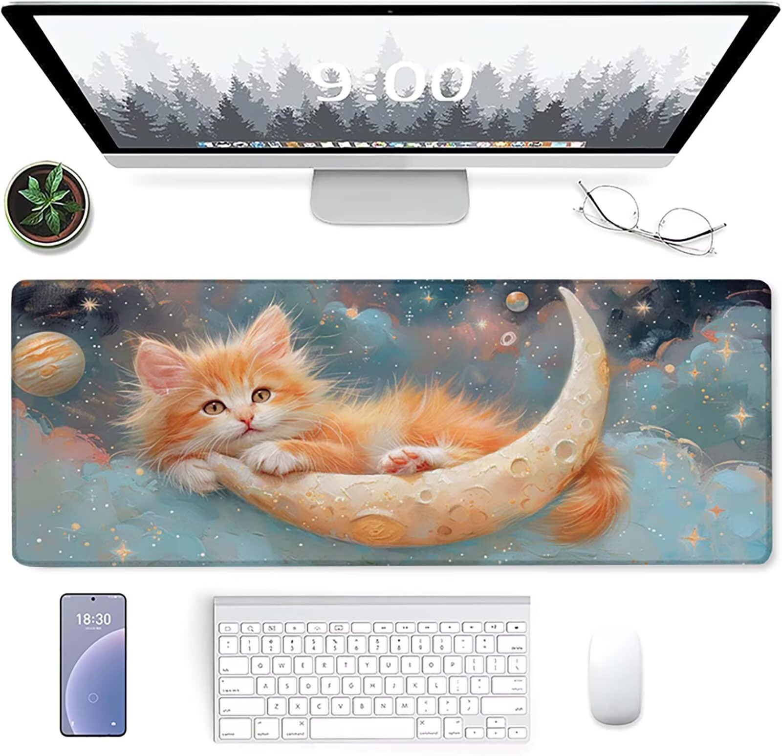 Podkładka pod mysz XXL 1600x800x3mm, szara podkładka pod mysz do gier z antypoślizgową gumową powierzchnią, poprawia precyzję i szybkość, komputer dla gracza i akcesoria biurowe, prezent dla mężczyzny
