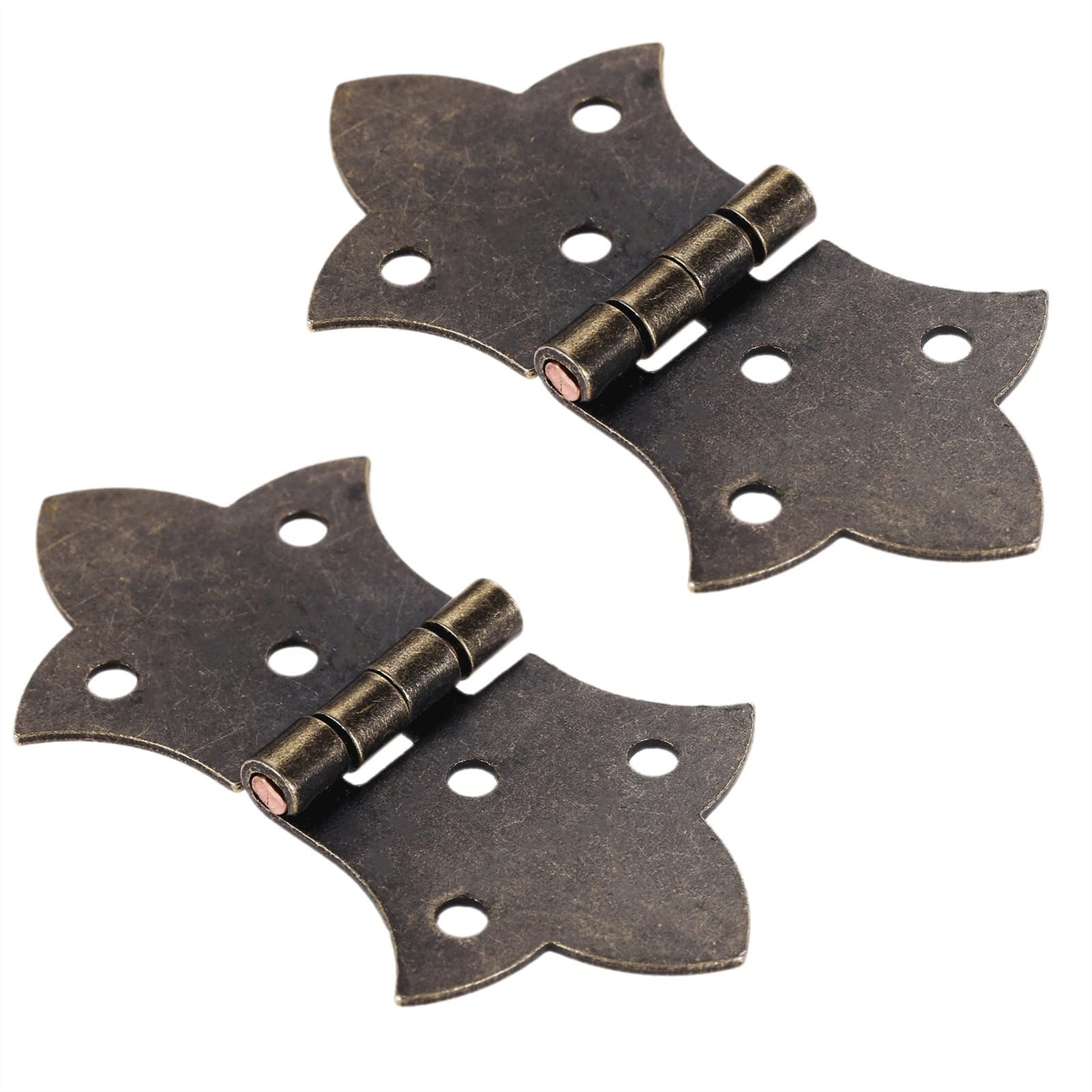 Nvsfzgiyg Brass 2 Pieces Of Alloy Hinges, Rust-Proof, Suitable For Old-Fashioned Wooden Boxes, Doors, Cabinets(Brass)