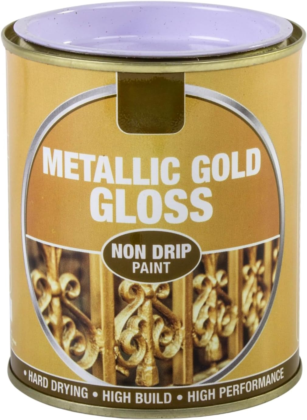 300ml Non Drip Paint Tin Exterior Interior Hard Drying Performance Multi-Purpose Tin for Metal, Wood, Plastic, Walls with Perfect Finish (1, 151 - Metallic Gold Gloss)