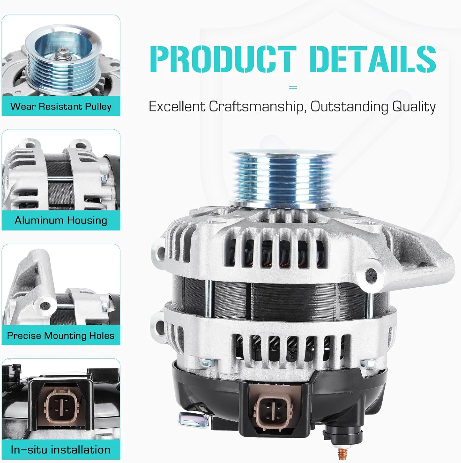 New 13980N Alternators Fits for Honda Accord 2.4L 2003-2007, Civic 2.0L 2006-2011, CR-V 2.4L 2007-2011, Element 2.4L 2003-2011, for Acura CSX 2.0L 2006-2008, TSX 2.4L 2004-2008