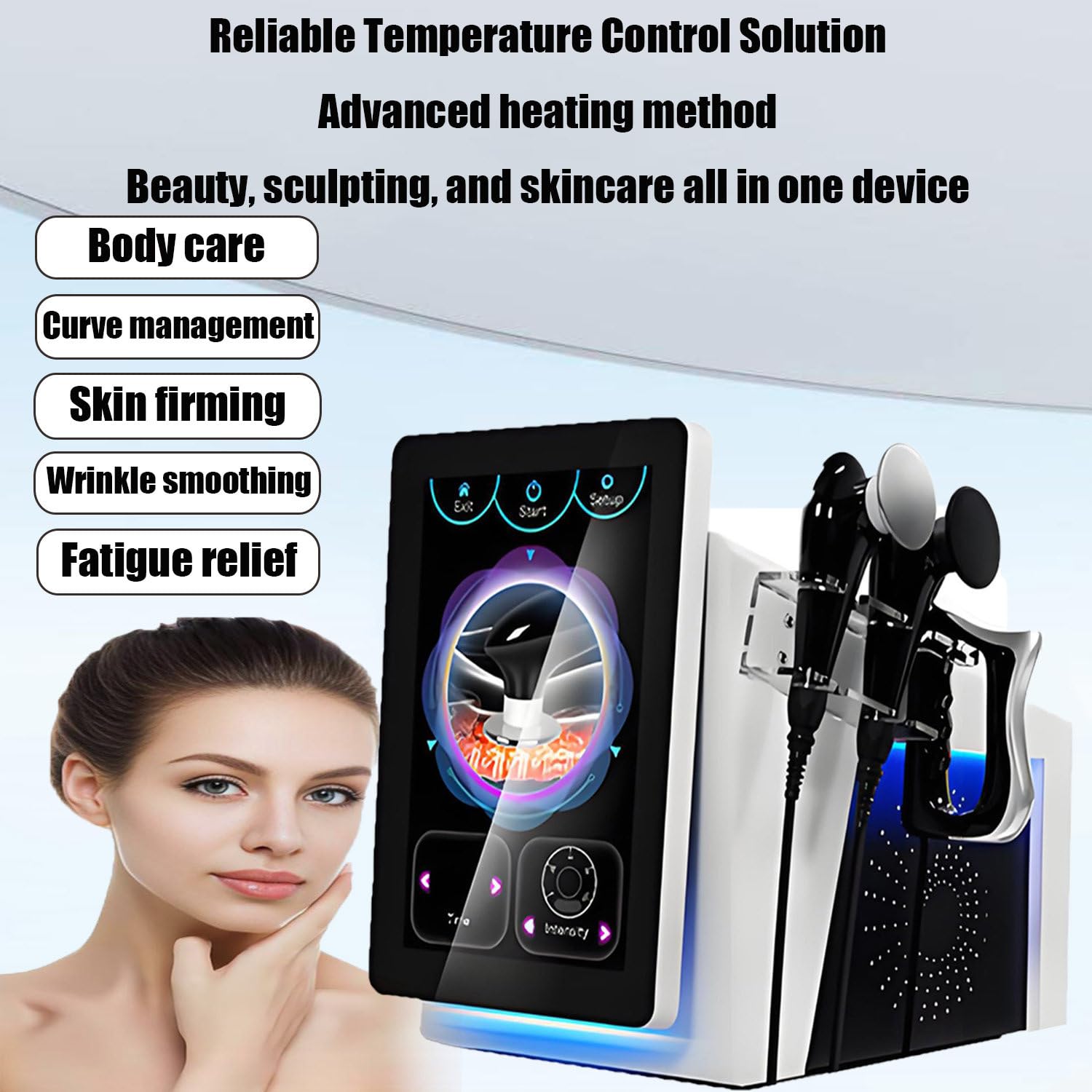 Dispositivo de radiofrecuencia para Lifting Facial y Corporal, reafirmación de la Piel, máquina de Adelgazamiento Corporal y reafirmación de la Piel, máquina de Terapia Tecar de 448k White