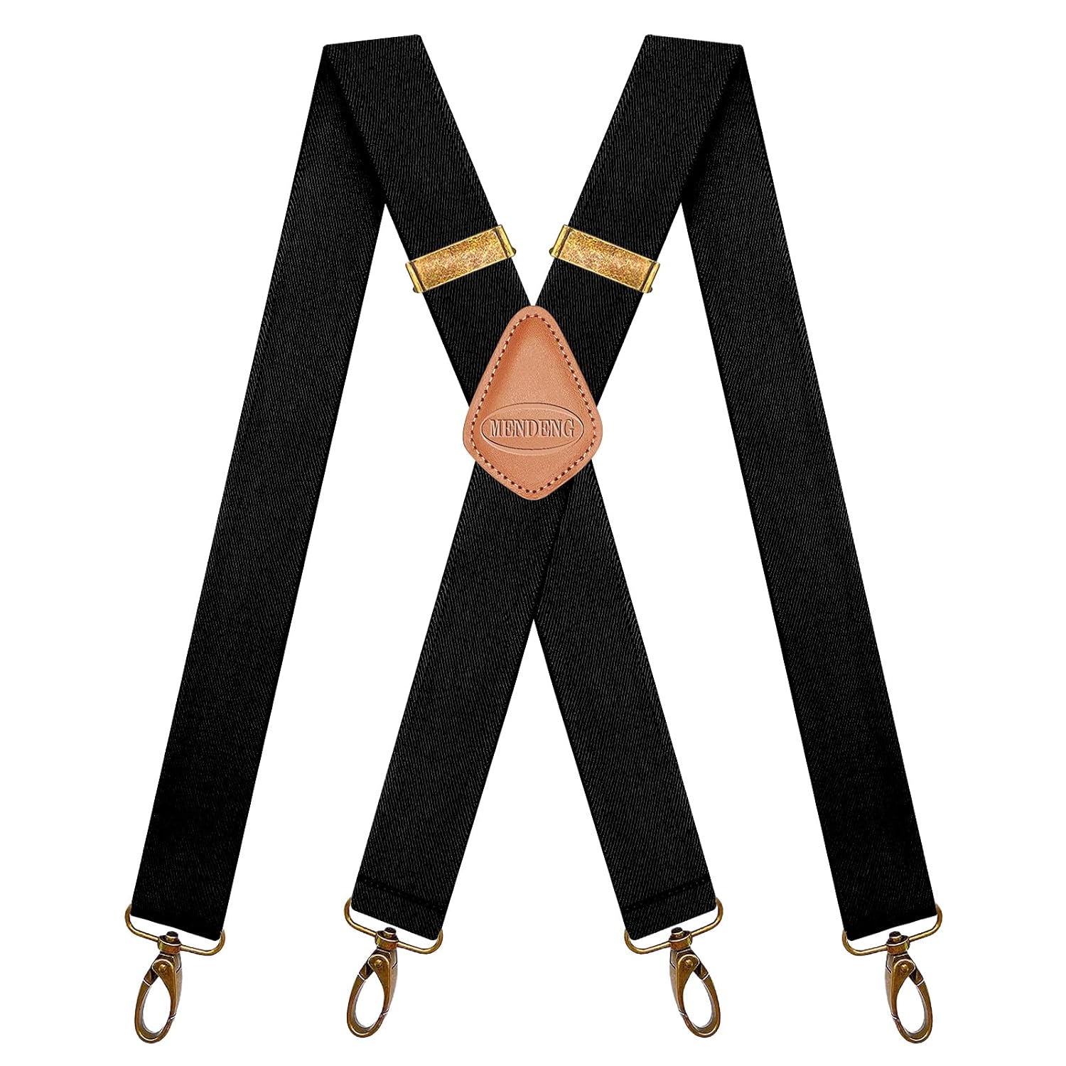 MENDENG Suspenders for Men Heavy Duty Swivel Hooks Retro X-Back Adjustable Brace