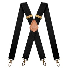 MENDENG Suspenders for Men Heavy Duty Swivel Hooks Retro X-Back Adjustable Brace