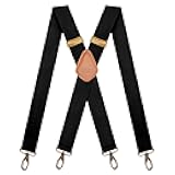Suspenders for Men Heavy Duty Swivel Hooks Retro X-Back Adjustable Brace