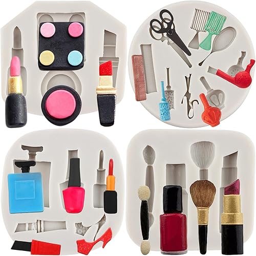 Miniatura 10 de Sijiangmold Herramientas de maquillaje, moldes de silicona, lápiz labial, botella de perfume, sombra de ojos, rizador de pestañas, molde