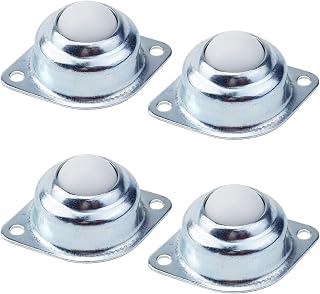 4-Pack Antrader Two-Hole Flange Mounted 1-inch Nylon Ball Transfer Unit Bearing Conveyor Roller Casters, 66lbs Load Capacity
