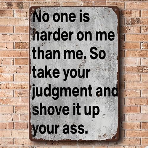 Letrero de metal vintage, divertido y humorístico para oficina, porche, jardín, decoración de pared, hogar, dormitorio, sala de estar, letrero de metal de estaño para regalos