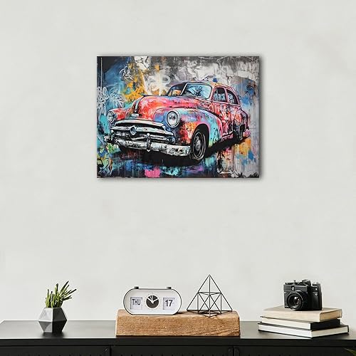 Miniatura 2 de Banksy - Arte de pared para adolescentes y niños, decoración de habitación de graffiti, fotos de automóvil, impresiones abstractas de lienzo pop de