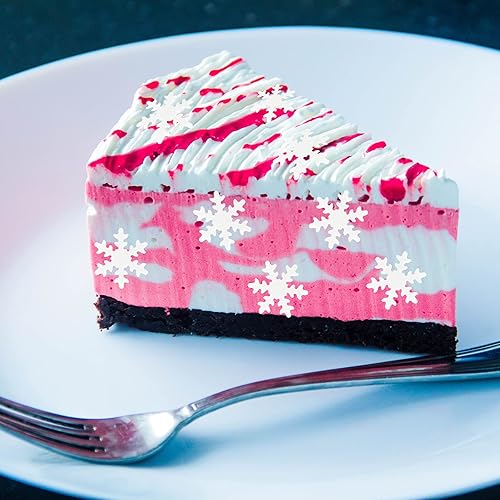 Miniatura 3 de 50 piezas de copos de nieve blancos para tartas, copos de nieve, decoración de cupcakes, suministros de fiesta temática de congelados de Navidad e