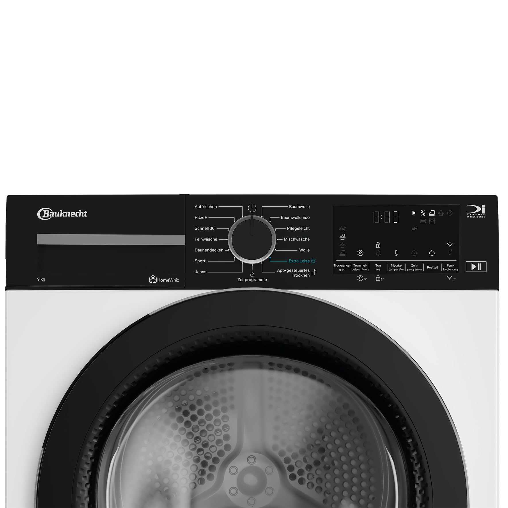 Bauknecht BT 9RC WS Wärmepumpentrockner, 9 kg, Precision Dry – Intelligentes Trocknen, Adaptive Dry, HomeWhiz App, Startzeitvorwahl und Restzeitanzeige, Weiß