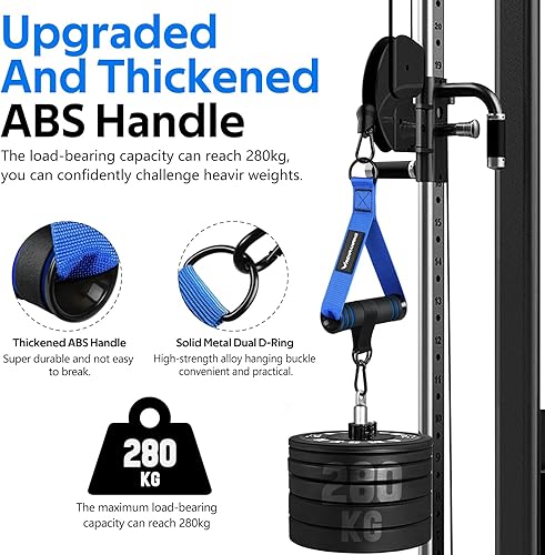 Miniatura 3 de RENRANRING Manijas de ejercicio de gimnasio, accesorios de mango de repuesto para poleas de máquina de cable, banda de resistencia y entrenador de