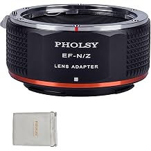 PHOLSY Lens Mount Adapter Manual Focus Compatible with Canon EF EF-S Lens to Nikon Z Camera Body