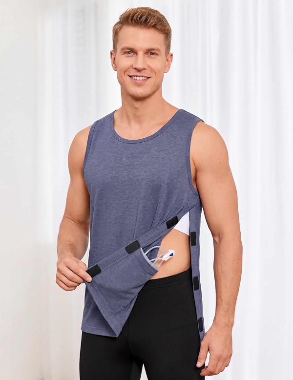 Deyeek Men's Tear Away Shoulder Surgery Shirts by Deyeek - Image 6