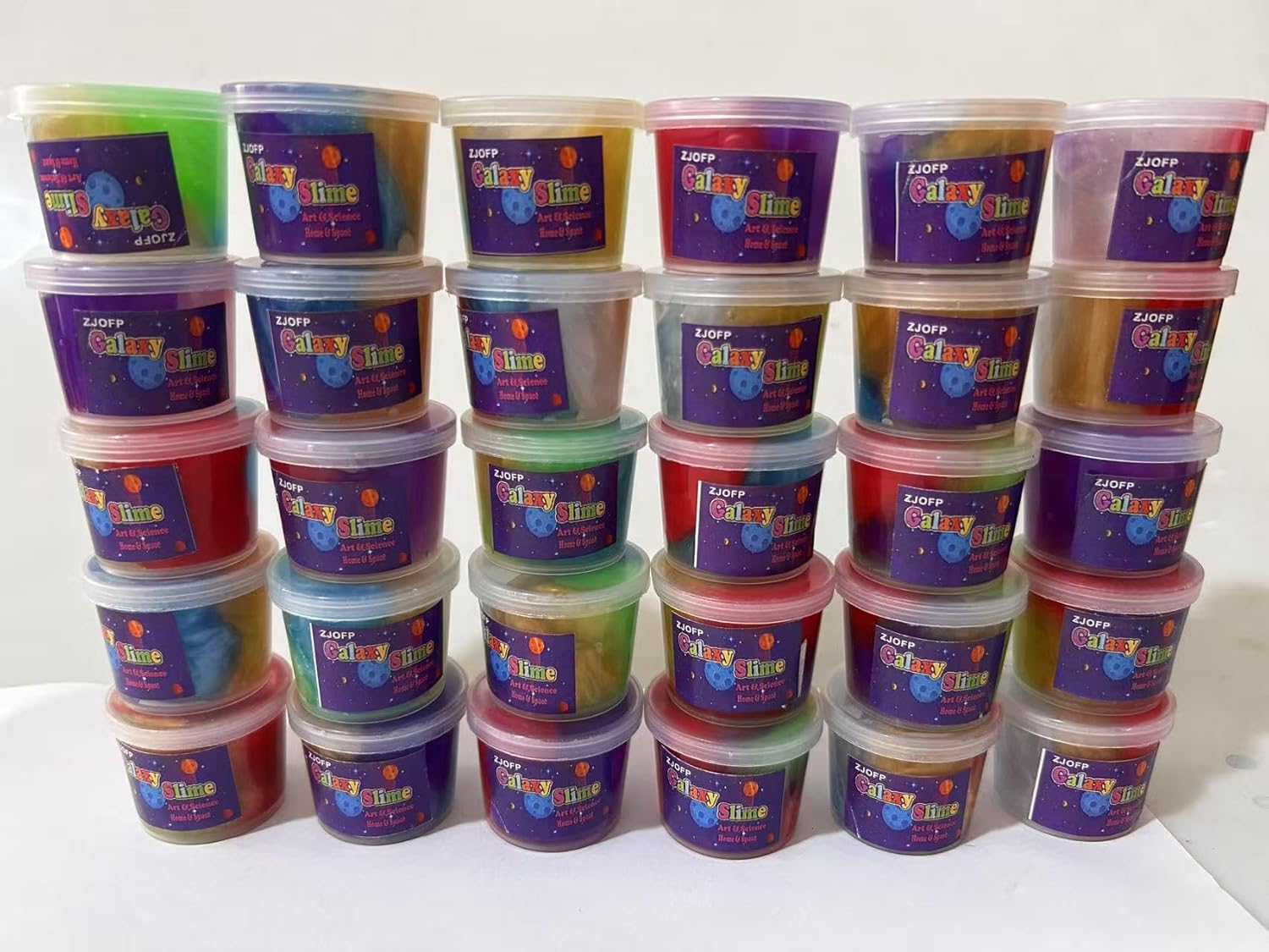 Kids Party Favors Galaxy Slime Kit, 30 Pack Bulk Rich Colorful Putty Toy, Stress and Anxiety Relief Sludge, Christmas Stocking Stuffers for Girls and Boys