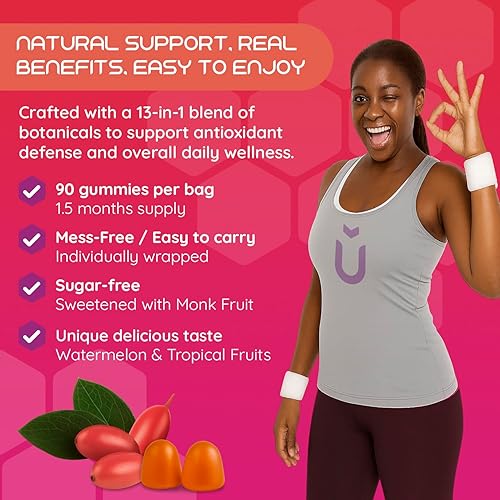 Miniatura 6 de Moogu Organics Bloom Balance - Gomitas de berberina (90 unidades) - Cúrcuma, canela de Ceilán, ácido alfa lipoico, Gymnema Sylvestre, vinagre de