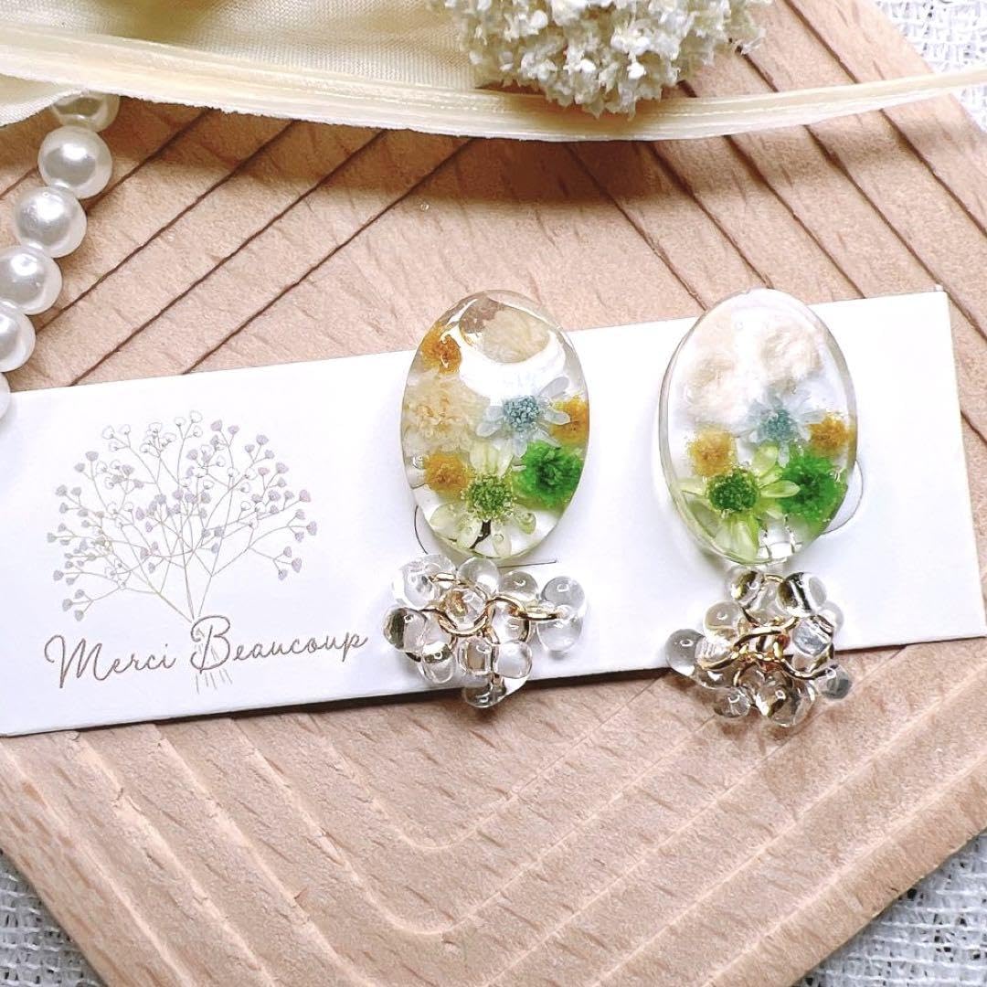 Amazon.co.jp: うる艶かすみ草ドライフラワー押し花 つぶつぶガラス 