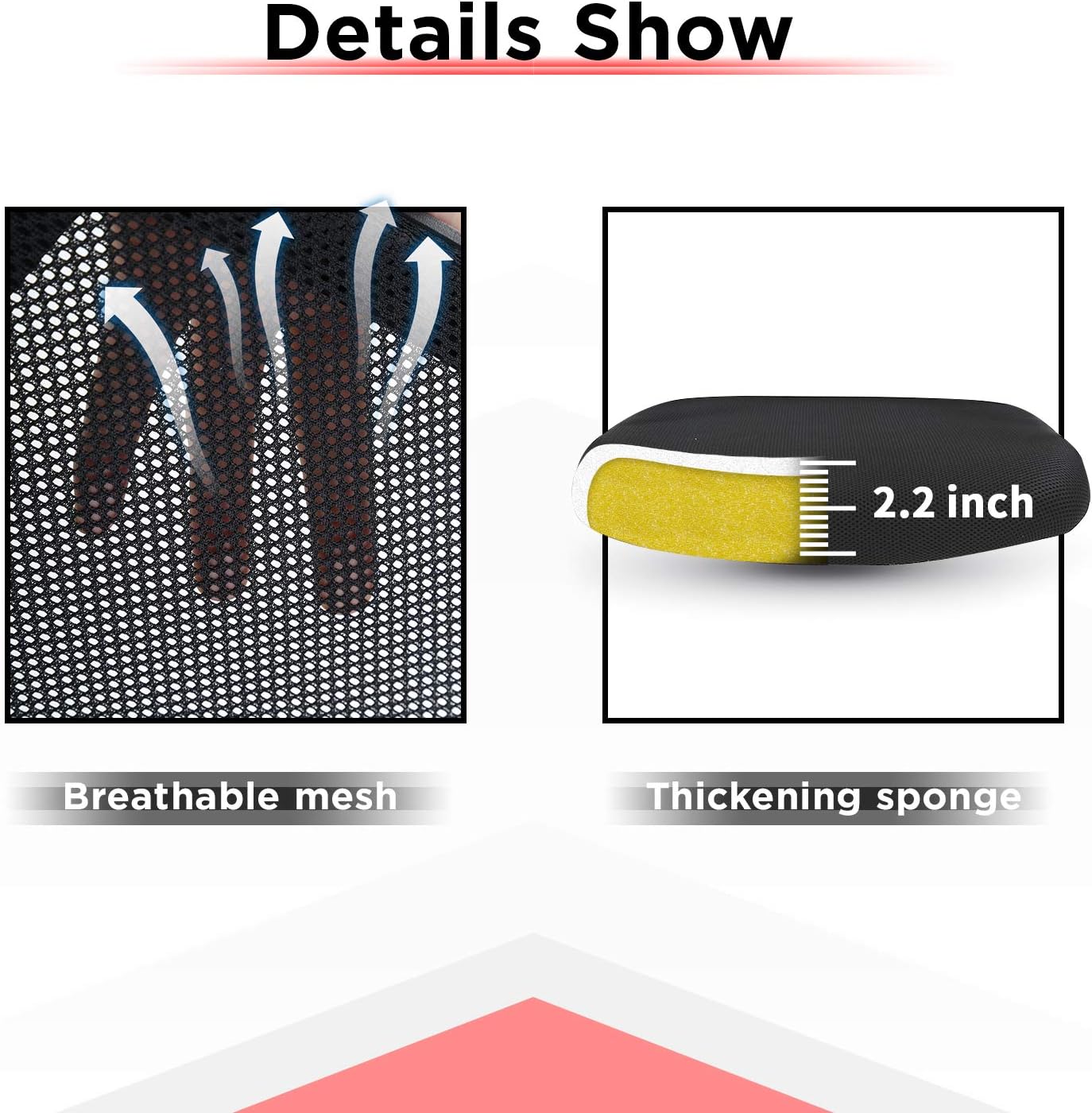 Drafting Chair Tall Office Chair Mesh Ergonomic Mid-Back Desk Chair with Adjustable Foot Ring for Executive Computer Standing Desk, Black - Image 6