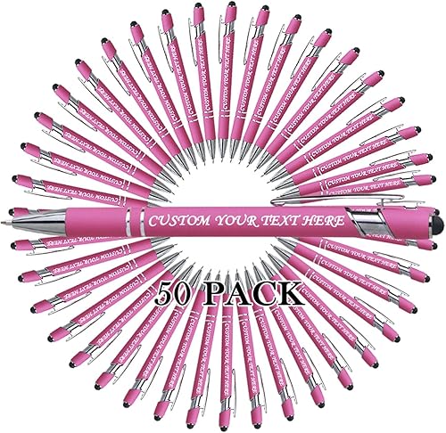 Vista 115 de 10 Pcs Personalized Pens Bulk Custom Ballpoint Pen, Engraved Pen with Name Logo Text Stylus Pens for Touch Screens Bulk-for Businesses, Office