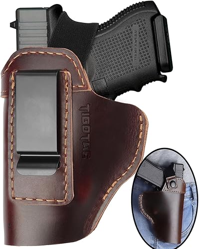 OWB Leather Holster Compatible with Glock 17 19 43X for Taurus G2C G3 G3C fits M&P 9mm Shield for Sig P365 P320 for Springfield XDS Top-Grain Leather