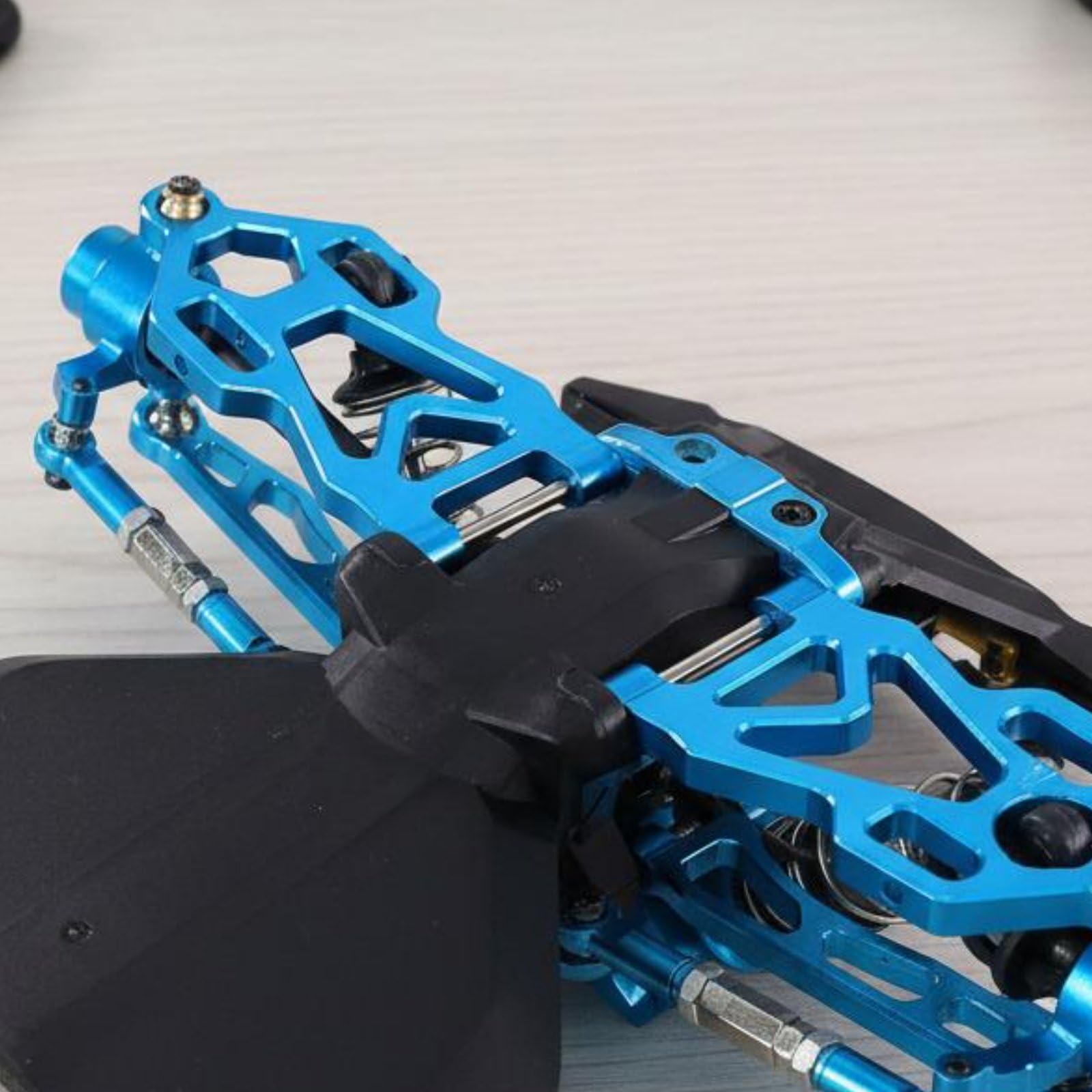 Vehicle Compon Kit Sospensione Auto Radiocomandata Ammortizzatori in Alluminio Regolabili Tiranti Robusti Snodi Sterzo CNC Pacchetto Aggiornamento, Red