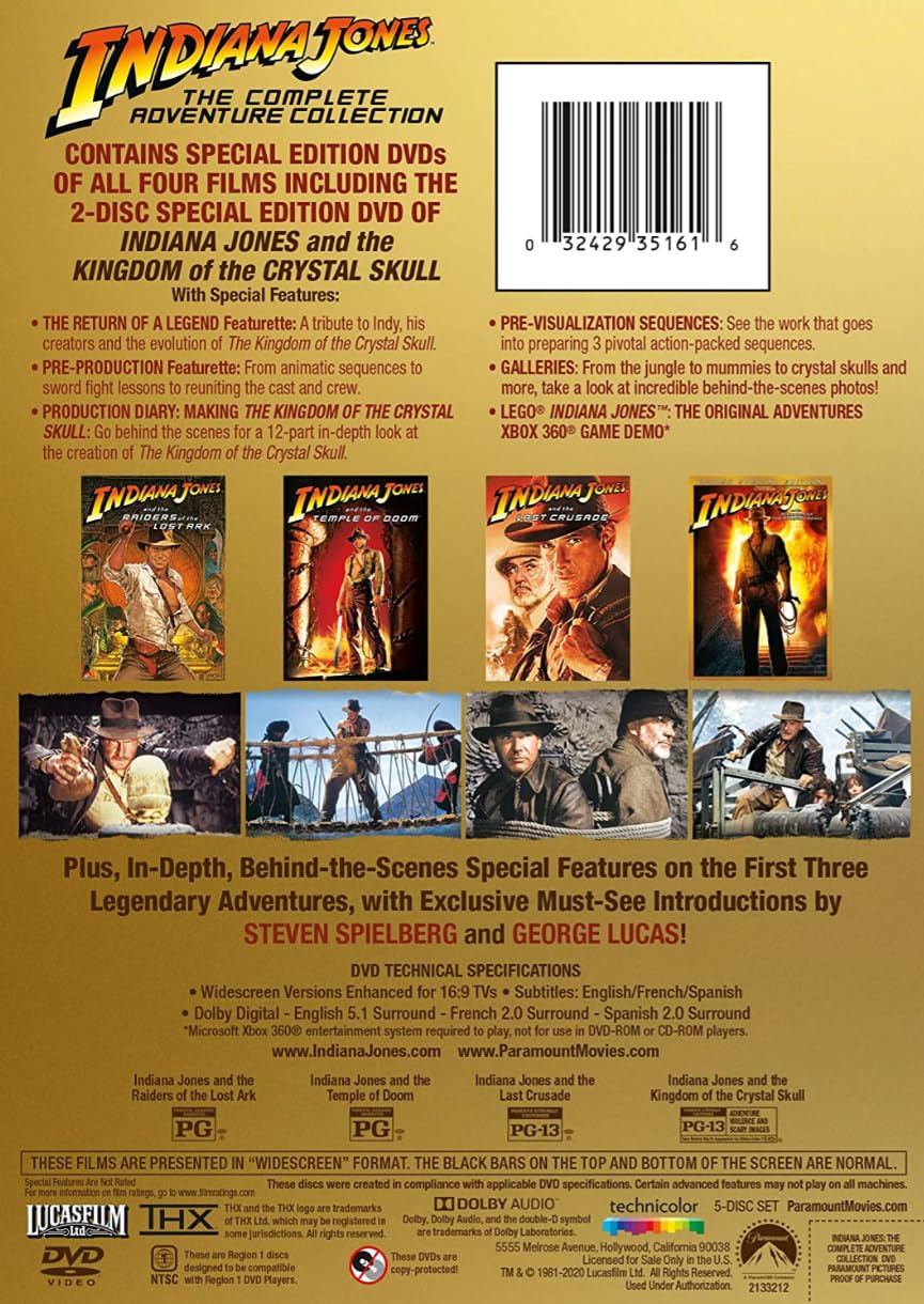 The Adventures of Indiana Jones: The Complete DVD Movie Collection (Widescreen)