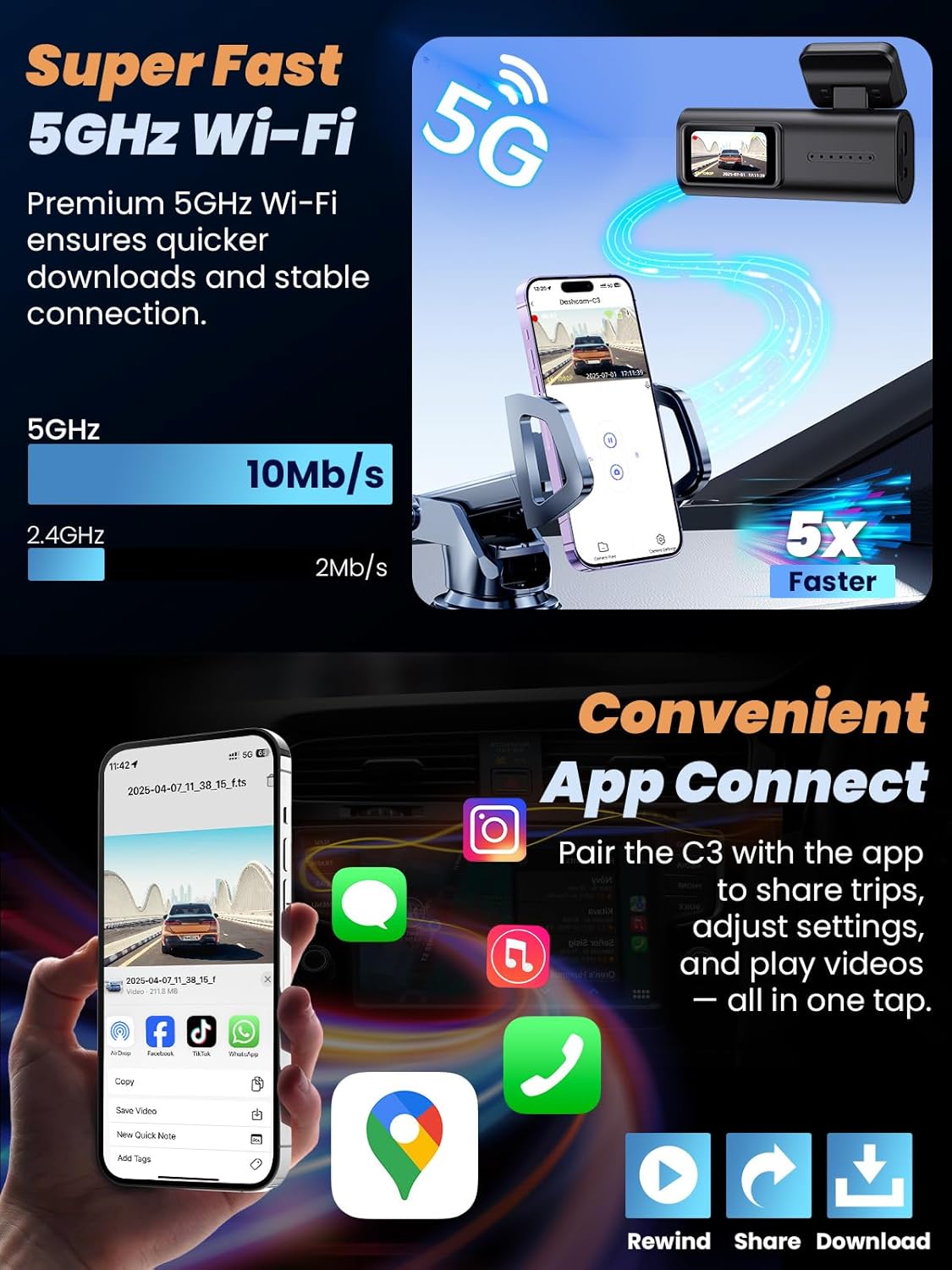 C3 Dash Cam Review: 4K Front and Rear Setup