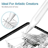 Vista 3 de Digiroot Punta de repuesto mejorada para Apple Pencil Pro/1ª/2ª generación/USB-C y lápiz Logitech, 0.028 in, sin desgaste, punta fina, control