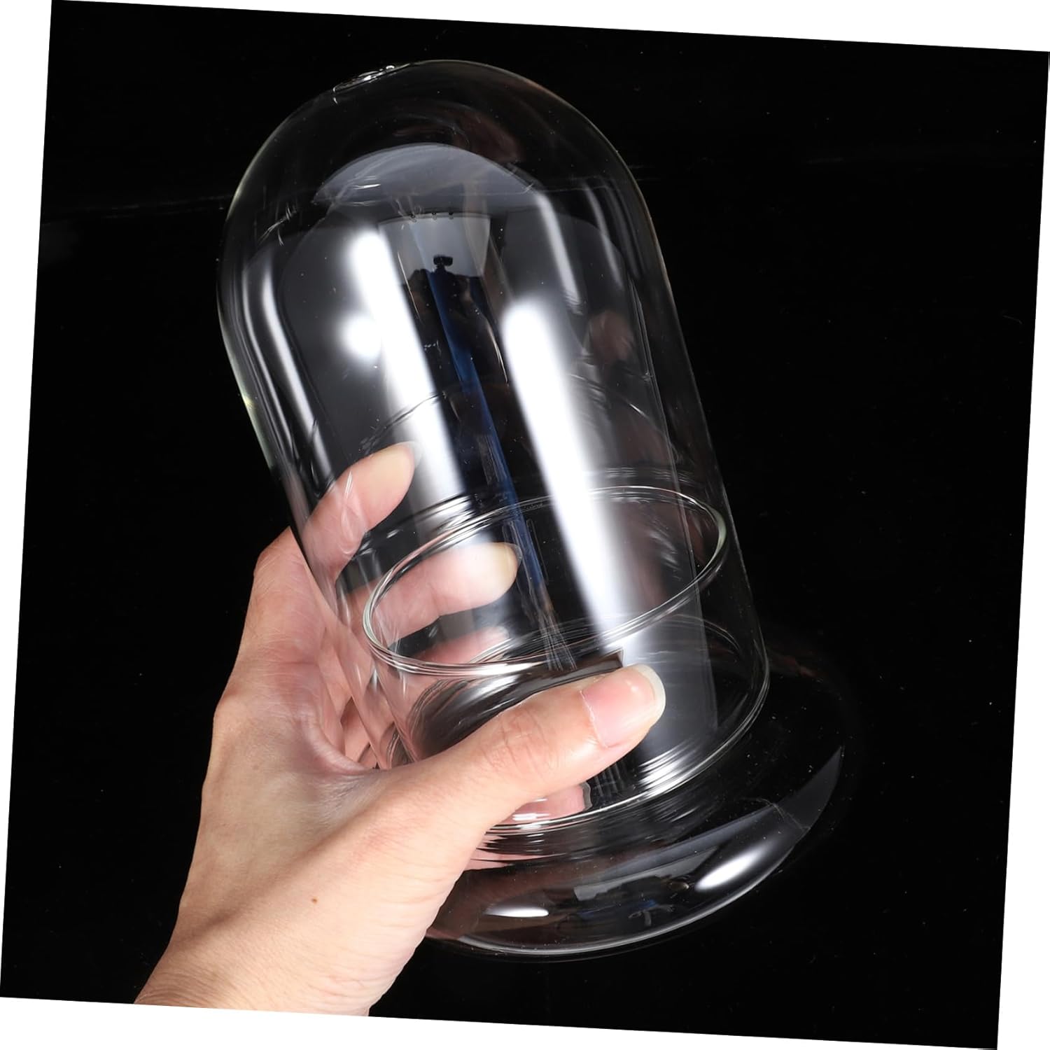 VANZACK 2pcs Micro Landscape Glass Bottle Kit Hole Terrarium Holder for Miniature Decoration Home Office and Study for DIY Plants and Ornaments