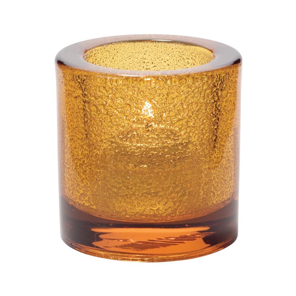Hollowick5140AJ Amber Jewel Thick Glass Tealight Lamp