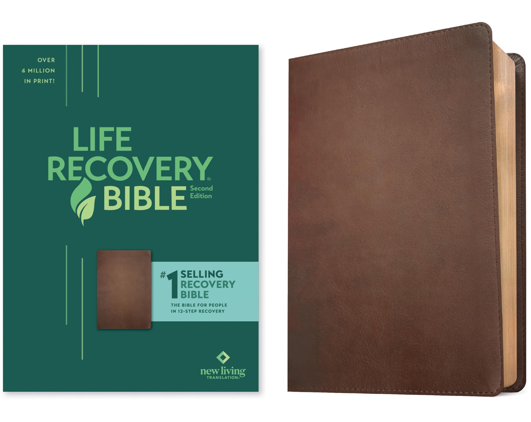 NLT Life Recovery Bible, Second Edition, Rustic Brown: New Living Translation, Rustic Brown, Leatherlike