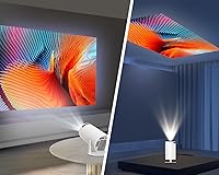 Vista 5 de Magcubic Mini proyector portátil – Soporte 4K y 1080P, WiFi6 y Bluetooth 5.4, Android 14, corrección horizontal automática, 180 rotativo, película