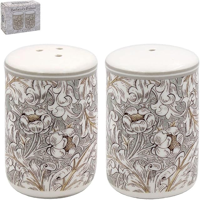 The Leonardo Collection LP94640 William Morris Bachelors Button Salt and Pepper Set, Fine China, Boxed