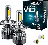 Kit Lâmpada LED H4 para Celta, 20000 Lumens, 6000K Super Branca, Alto e Baixo, Ultra Potente, À Prova D'Água, Farol Automotivo
