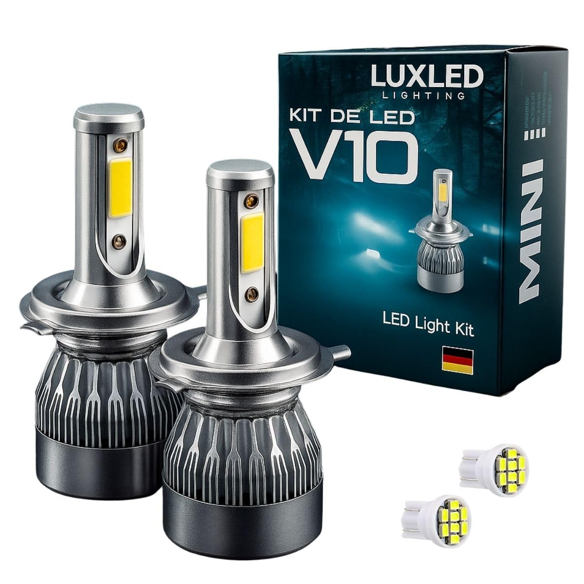 Kit Lâmpada LED H4 para Celta, 20000 Lumens, 6000K Super Branca