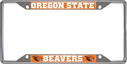 Vista 29 de FANMATS Marco de matrícula de metal cromado NCAA