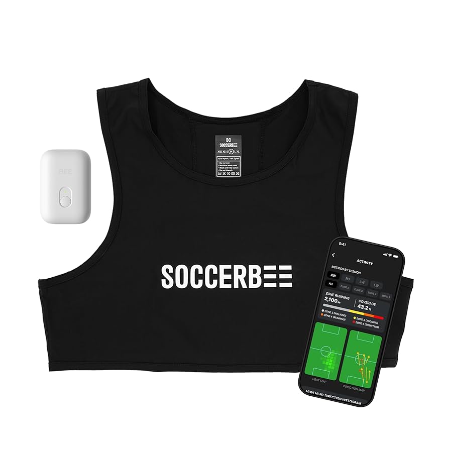 BEE LITE GPSトラッカーとベストセット Amazon.com: SOCCERBEE-BEE LITE 2 - Sports GPS Tracker & Vest