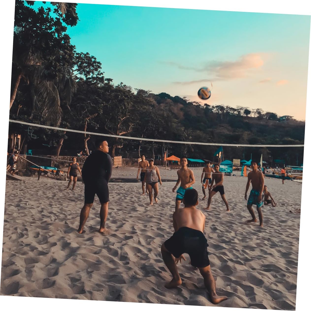 KOMBIUDA 1Pc Durable Volleyball Replacement Net Pe Material for Practice Competition for Stadiums Schools Gyms Beaches Backyards