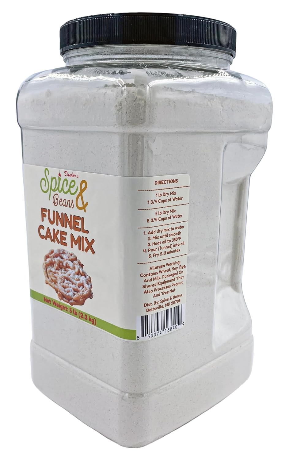 Funnel Cake Mix By Dasher's Spice & Beans | Made In America | 5 lb