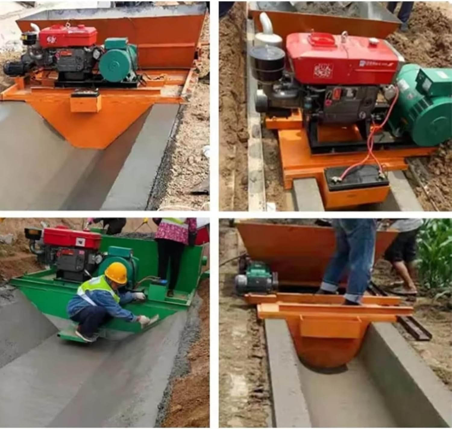 Cement Ditch Laying Machine – Hydraulic Concrete Ditch Forming & Trenching Equipment with High-Precision Channel Paving for Farm Irrigation