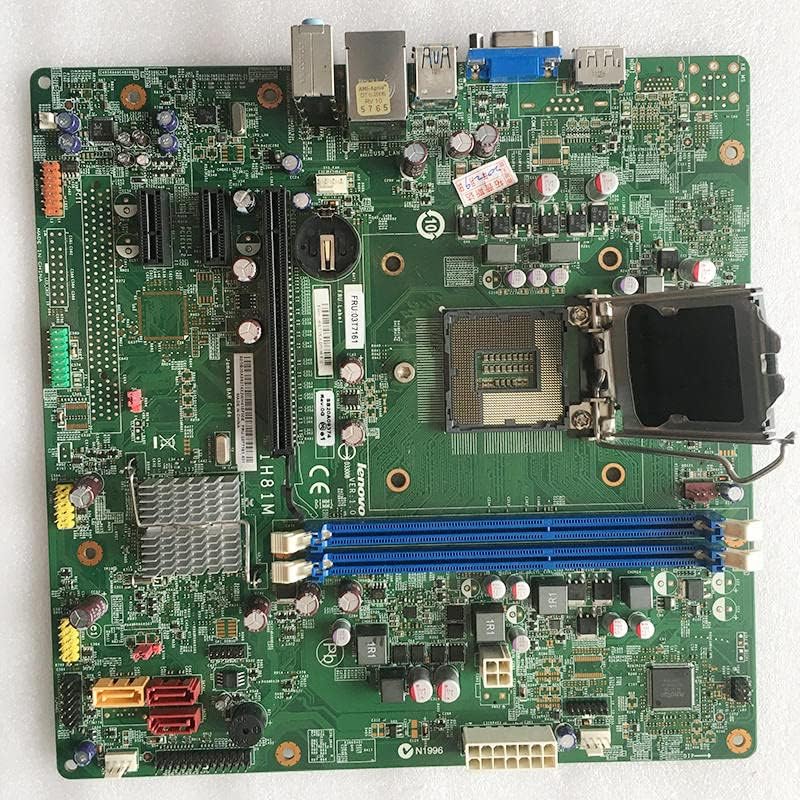 Kitas frontas view of the Generic ThinkCentre E73 IH81M H81 Desktop Motherboard, highlighting different angles of the components.