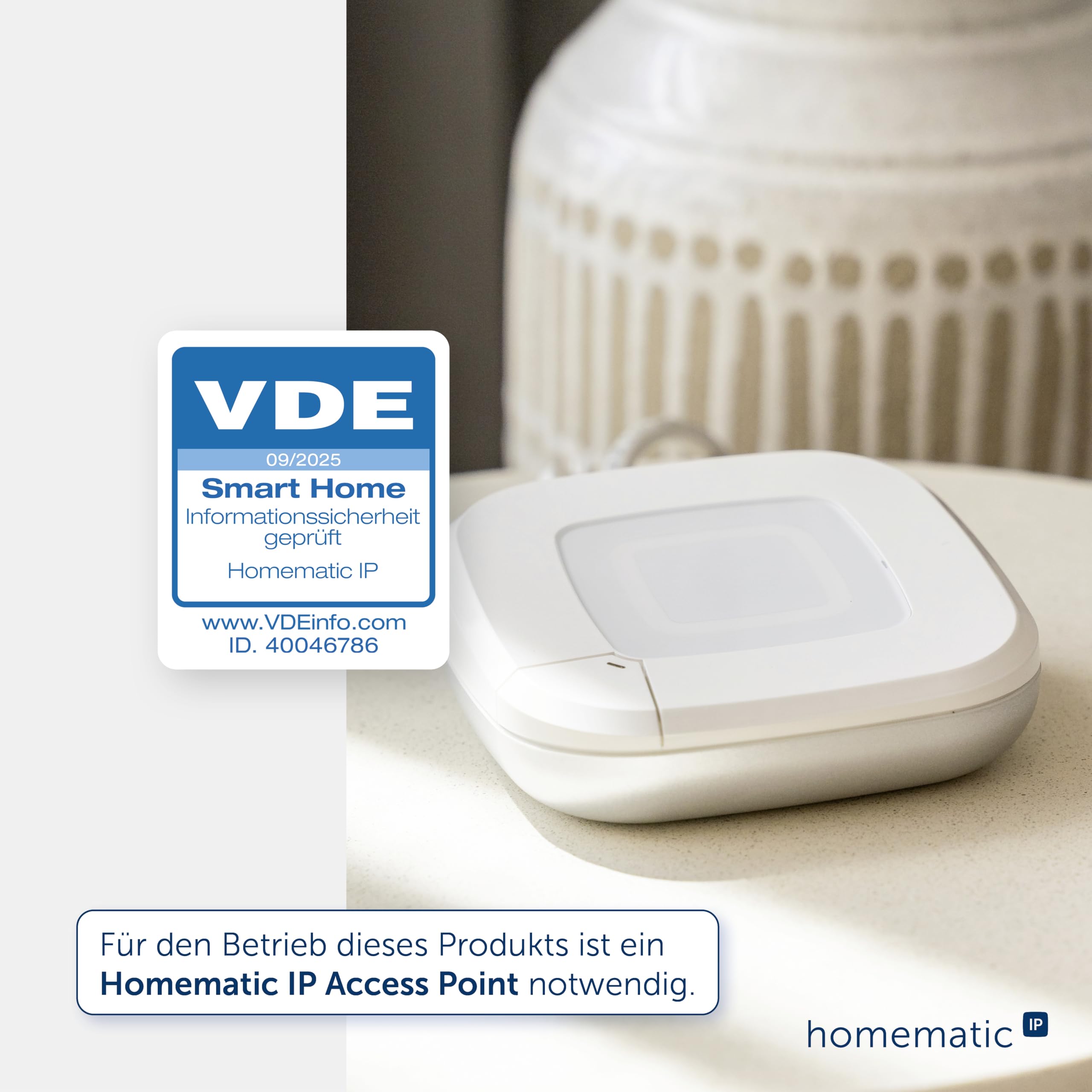 Homematic IP Video-Türklingel, Smart Home, kabellose Türklingel-Kamera mit AI Personenerkennung, Zwei-Wege-Audio, Nachtsicht, 162945A0