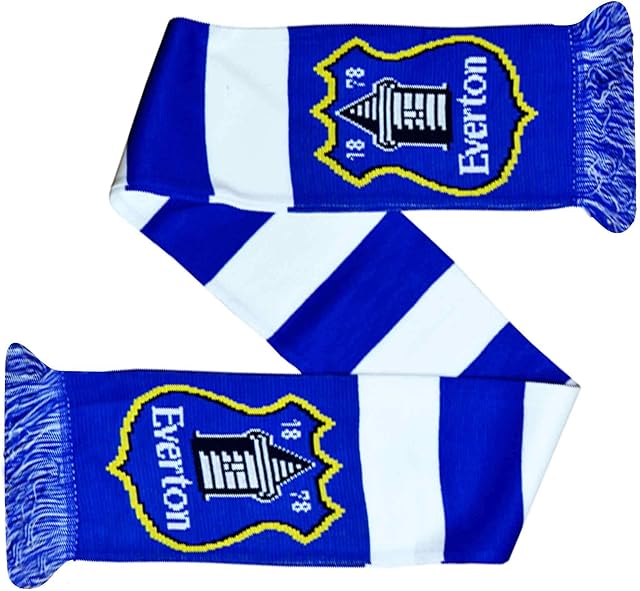 Everton Official FC Football Crest Fans Bar Scarf (100% Acrylic)