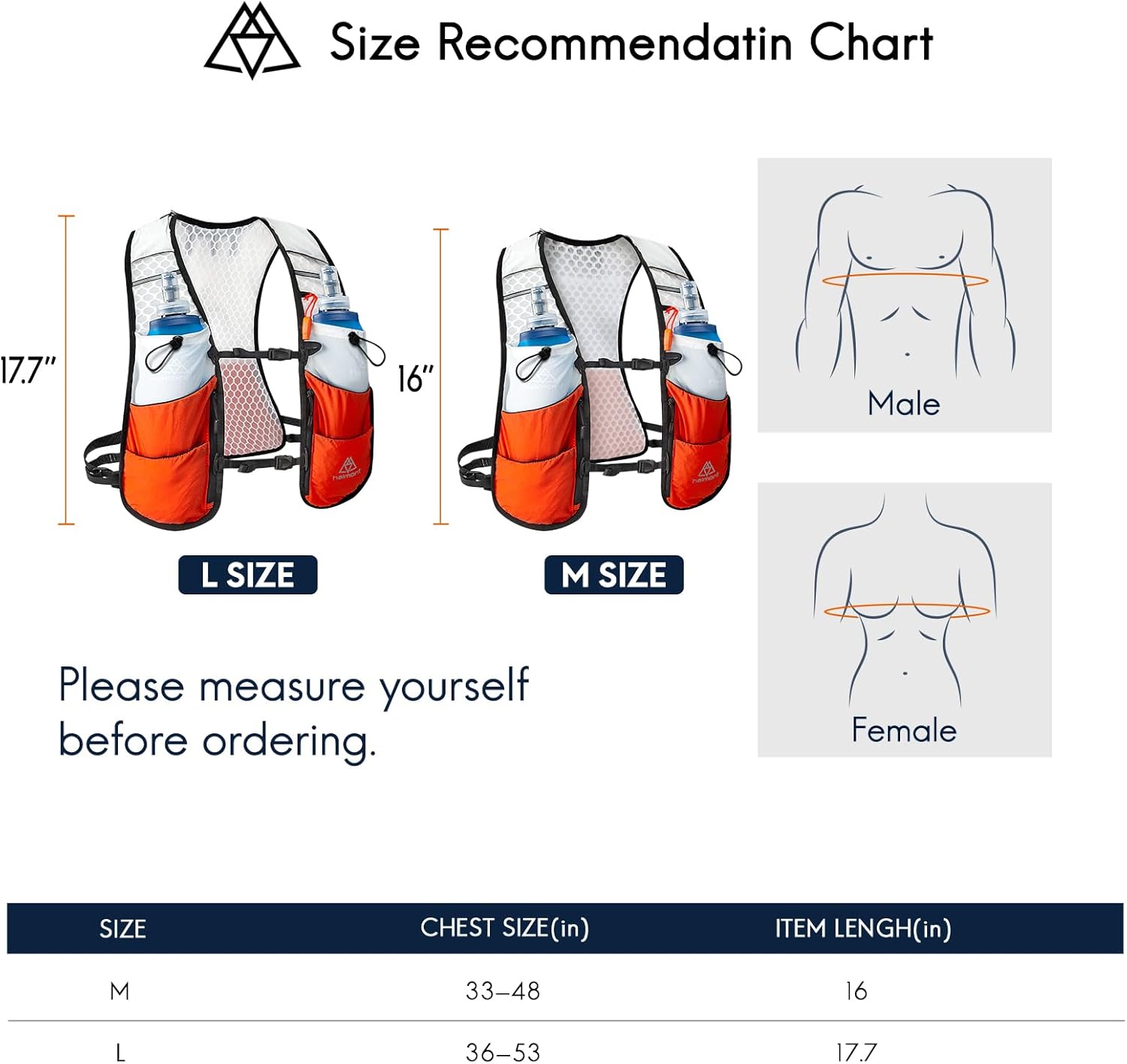 Haimont Running Hydration Vest, 5L Lightweight Runner Vest Pack for Women Men, Trail Running
