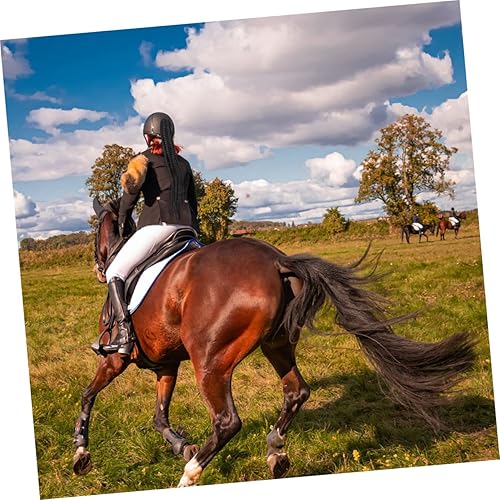 Miniatura 9 de VICASKY 2 piezas casco rastas cola de caballo mujer motocicleta casco cola de caballo para bicicletas casco peluca casco cola de caballo trenza