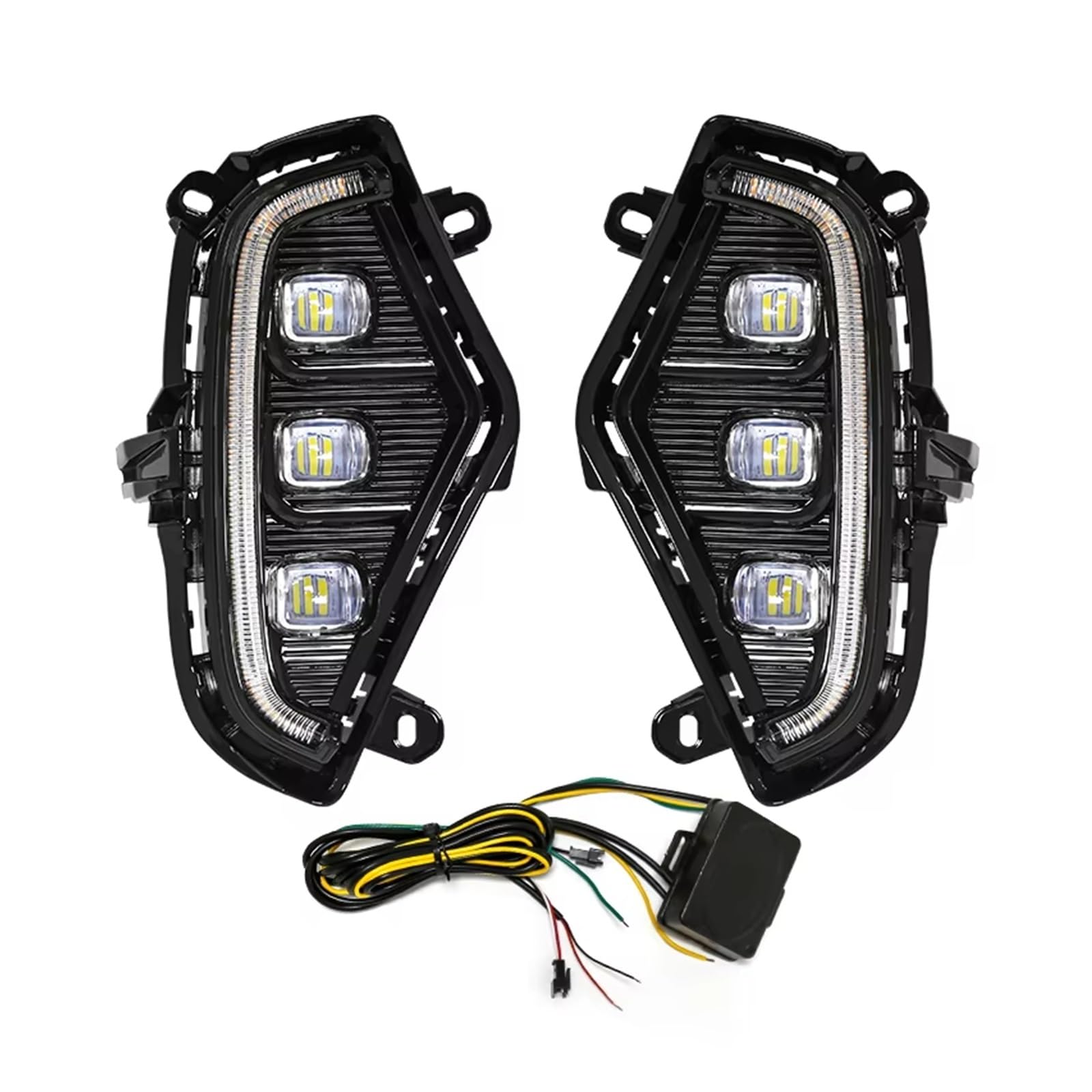Genérico Para Toyota Para RAV4 2019-2021: Luces Diurnas LED DRL Antiniebla Intermitentes Faros Antiniebla