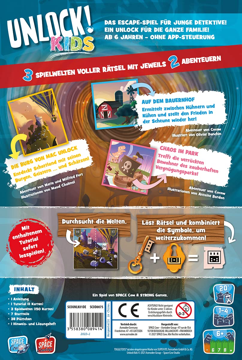 Asmodee, Unlock! Kids Jeu pour Enfant en Allemand